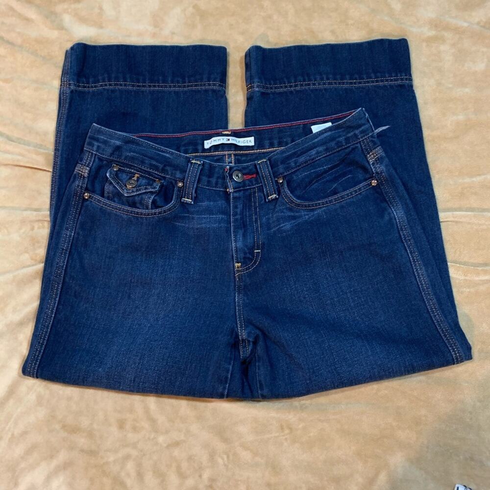 Tommy Hilfiger Size 6 Denim Capris 2000s Y2K